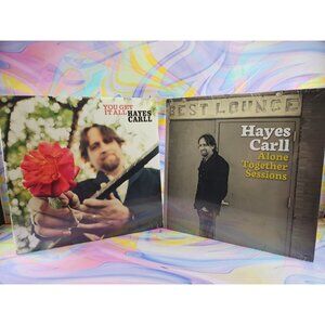 Lot of 2 Hayes Carll Records: Alone Together (Clear), You Get It All Orange/Red